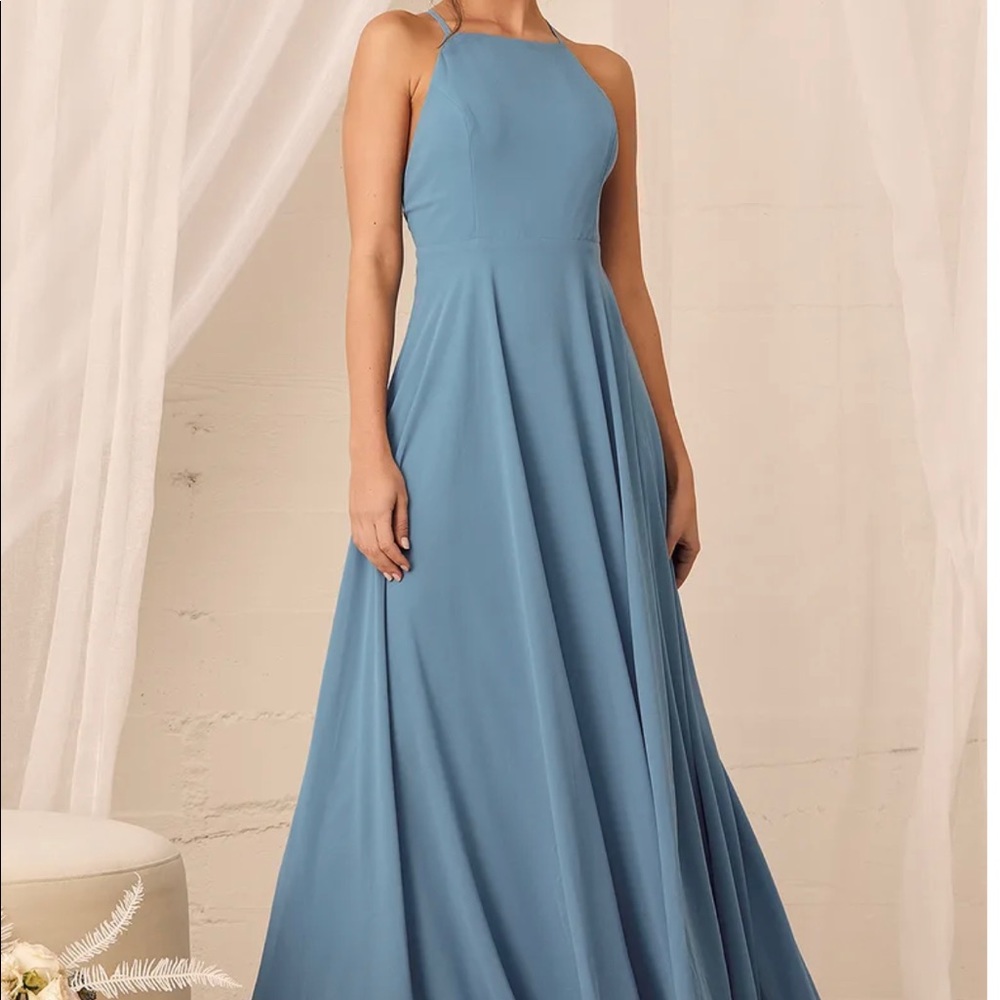 Lulu Bridemaids Dress Slate Blue